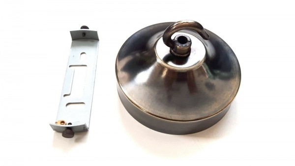 CHANDELIER BRUSHED ANTIQUE FINISH CEILING ROSE WITH OPEN HOOK